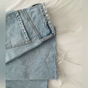 Garage denim fray hem jeans